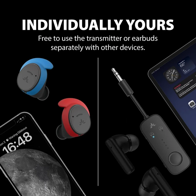 Alt view image 6 of 6 - Sky Ace - Wireless Earbuds with Airplane Adapter Plug-and-play travel earbuds with flight adapter, noise cancellation, and