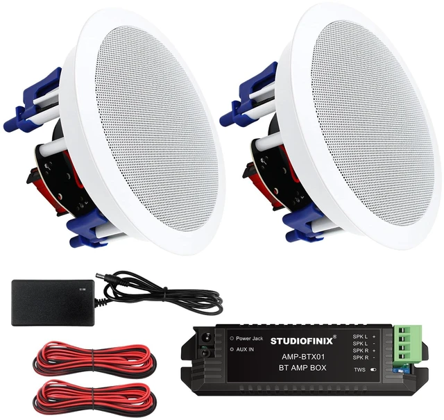 Main image of 5.25 Inch Bluetooth Ceiling Speakers,300 Watt Max Power Output for Indoor Kichten,Living Room,Study Room,Basement and Covered Patio