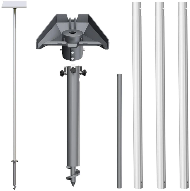 Main image of Starlink Gen 3 Mount Screw-in Starlink Pole 10FT Starlink Mounting Kit with Starlink Gen 3 Pipe Adapter and Durable 1.5'' Diameter Pole with Ground Anchor