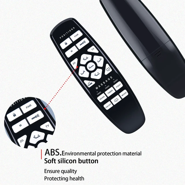 Alt view image 5 of 6 - Replacement RF.27.19.02 for GhostBed Adjustabled Bed Remote Control, Compatible with Okin Adjustabled Bed, for Fromann, for King Luxury Black, for ASONLY