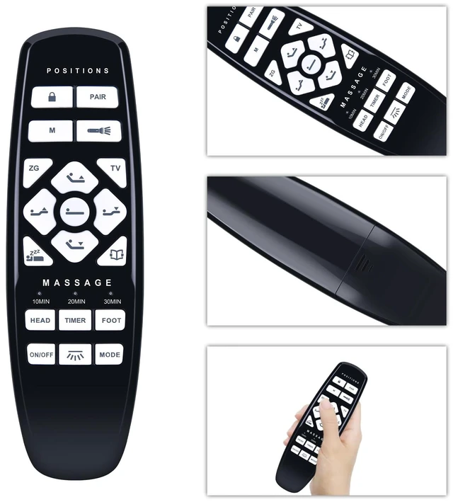 Alt view image 4 of 6 - Replacement RF.27.19.02 for GhostBed Adjustabled Bed Remote Control, Compatible with Okin Adjustabled Bed, for Fromann, for King Luxury Black, for ASONLY