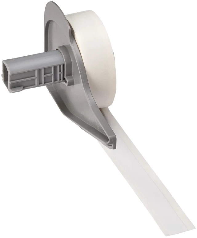 Main image of All Weather Permanent Adhesive Vinyl Label Tape for M710 and BMP71 Printers - 0.5" x 50', White. M7C-500-595-WT