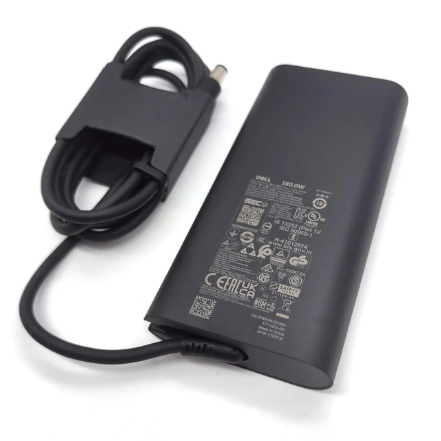 Alt view image 2 of 7 - 180W Barrel 7.4mm GAN Laptop Charger, Precision 7680 7670 7770 7780 AC Adapter, Black, HA180PM210