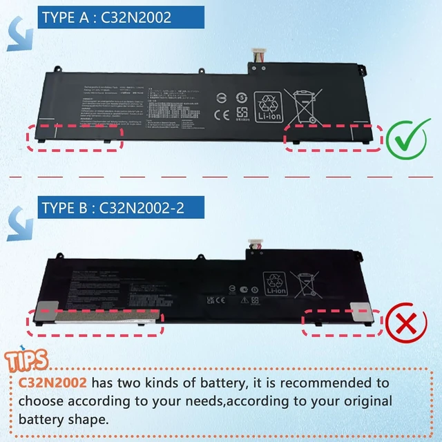 Alt view image 4 of 7 - C32N2002 Battery Replacement for Asus ZenBook Pro 15 UX535 UX535LI UX535LI OLED UM535 UM535Q UM535QE Flip 15 Q528EH Q538EI UX564EH UX564EI UX564PH OLED Q538EI 0B200-03770000