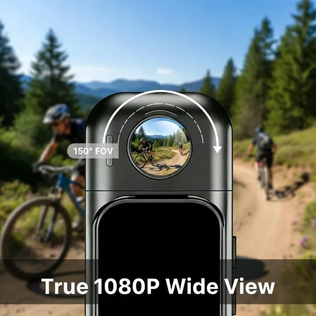 Alt view image 6 of 7 - Mini Wearable Body Camera 1080P, Magnetic Pendant, Touch Screen, Mini POV Camera with 150° Wide Angle, Clip-On Design, App Preview, Portable Body Cam for Travel, Pets & Daily Recording