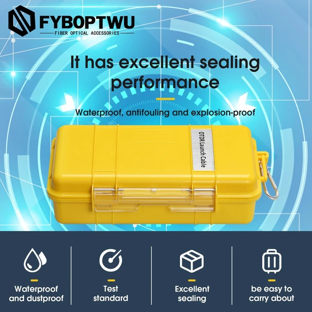 Alt view image 3 of 7 - 2000m SC/UPC-SC/APC OTDR Launch Cable Box SM 9/125, dead zone eliminator for OTDR testing, 0.5dB/km loss, rugged waterproof case, SC/UPC to SC/APC