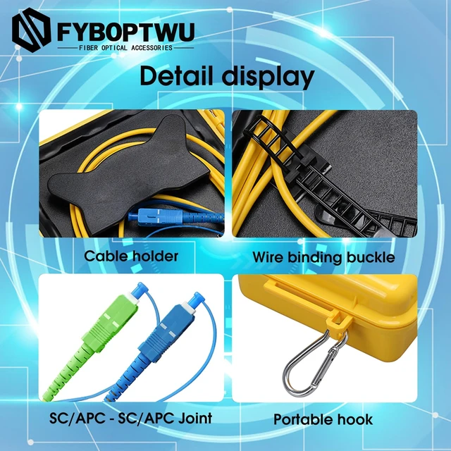 Alt view image 4 of 7 - 2000m SC/UPC-SC/APC OTDR Launch Cable Box SM 9/125, dead zone eliminator for OTDR testing, 0.5dB/km loss, rugged waterproof case, SC/UPC to SC/APC