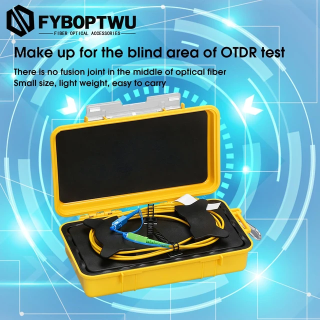 Alt view image 5 of 7 - 2000m SC/UPC-SC/APC OTDR Launch Cable Box SM 9/125, dead zone eliminator for OTDR testing, 0.5dB/km loss, rugged waterproof case, SC/UPC to SC/APC