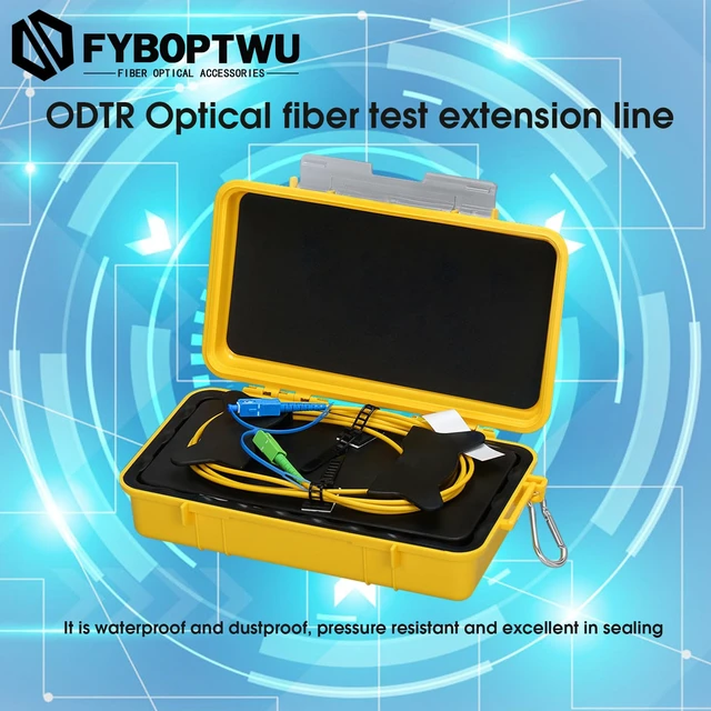 Alt view image 6 of 7 - 2000m SC/UPC-SC/APC OTDR Launch Cable Box SM 9/125, dead zone eliminator for OTDR testing, 0.5dB/km loss, rugged waterproof case, SC/UPC to SC/APC