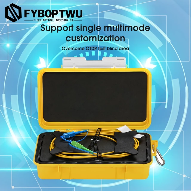 Alt view image 7 of 7 - 2000m SC/UPC-SC/APC OTDR Launch Cable Box SM 9/125, dead zone eliminator for OTDR testing, 0.5dB/km loss, rugged waterproof case, SC/UPC to SC/APC