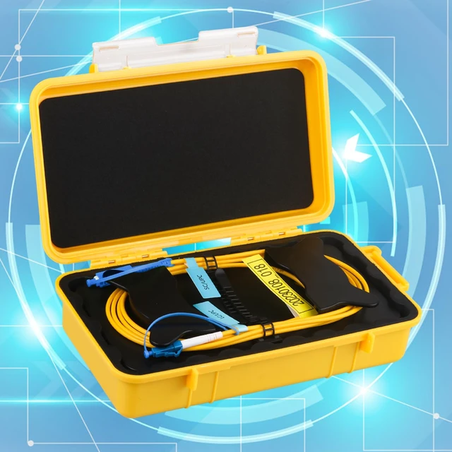 Alt view image 6 of 6 - 2000m SC/UPC-LC/UPC OTDR Launch Cable Box SM 9/125, dead zone eliminator for OTDR testing, 0.5dB/km loss, rugged waterproof case, SC/UPC to LC/UPC