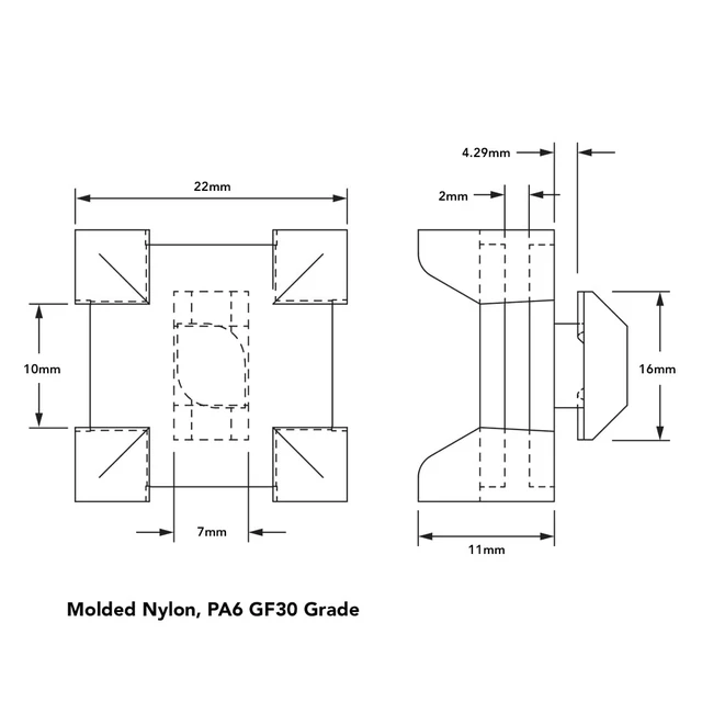 Alt view image 4 of 7 - 8020, 12316, 15 and 40 Series Nylon Cable Zip Tie Mounting Block Cable Tie Mount for Wire Management (25)