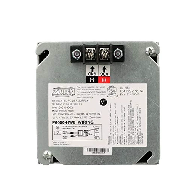 Alt view image 6 of 7 - P6000-HW6 7.6VDC Hardwired Power Converter for 6VDC Flush Valves and Faucets, Steel