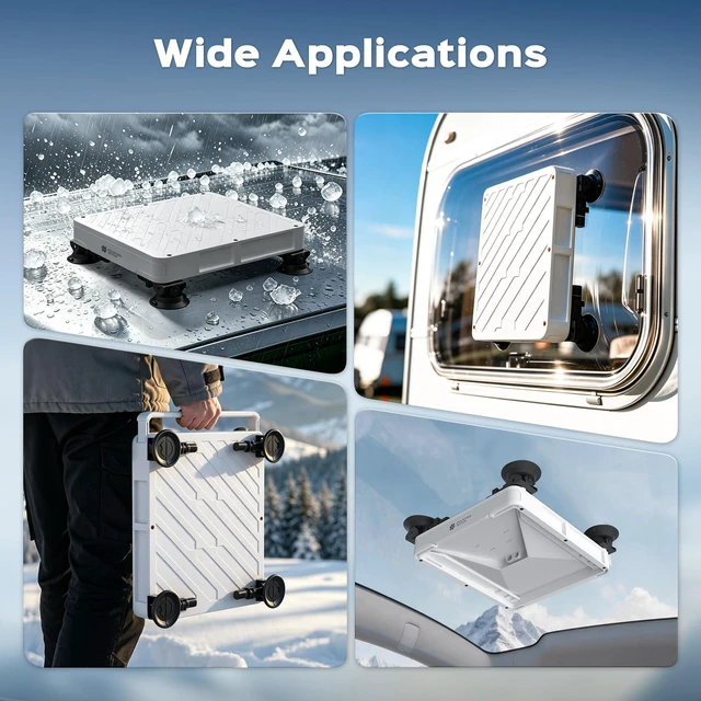 Alt view image 6 of 7 - Starlink Mini Suction Cup Roof Car Mount, Quick-Release, ASA Armor Mount with 250-lbs Industrial Suction Cups, UV/Impact/Weather-Resistant, Vehicle mount for Cars, RVs, Boats, Sunroofs & Glass