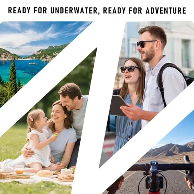 Alt view image 3 of 5 - 4K Mini Action Camera,4K60FPS 20MP WiFi Action Camera with EIS Ultra HD 130FT Waterproof Underwater Camera Remote Control(Black, 64, GB)