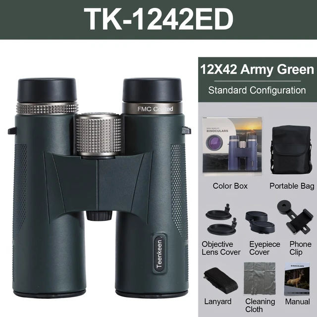 Alt view image 2 of 7 - 12x42 ED UHD Binoculars for Adults, High Power Binoculars with Phone Clip, BAK4 Prism FMC Coating, IP67 Waterproof Fogproof, Low Light Vision Bird Watching Hunting Sports Stargazing Cruise