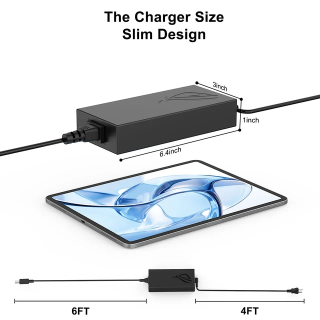 Alt view image 6 of 7 - 180W AC Charger for Asus ROG Zephyrus G14 (2024) GA403 GA403U GA403UI GA403UV GA403UU GA403UI-XS96 GA403UI-G14.R94070 GA403UV-G14.R94060 ADP-180TB K Laptop Power Supply Adapter
