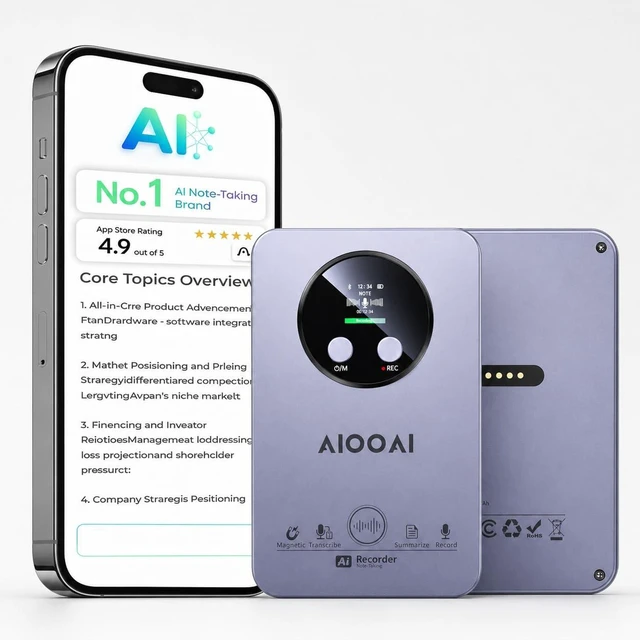 Main image of AI Voice Recorder, AI Note Taker with Transcription & Summary, 64GB
