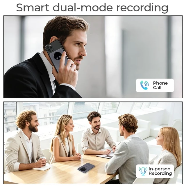 Alt view image 3 of 7 - AI Voice Recorder, AI Note Taker with Transcription & Summary, 64GB