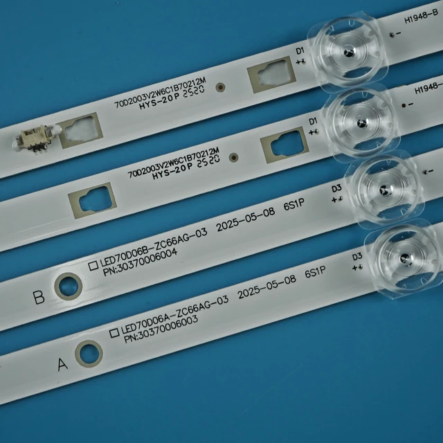 Alt view image 2 of 6 - LED Strips for Onn 70''TV 100012588 LED70D06A LT-70MAW795 RTRU7027 RTRU7028 For 100068378,WR70UT4210,30370006005,LED70D06A-ZC66AG-03, LED70D06B-ZC66AG-03, LED70D06A-ZC66AG-10