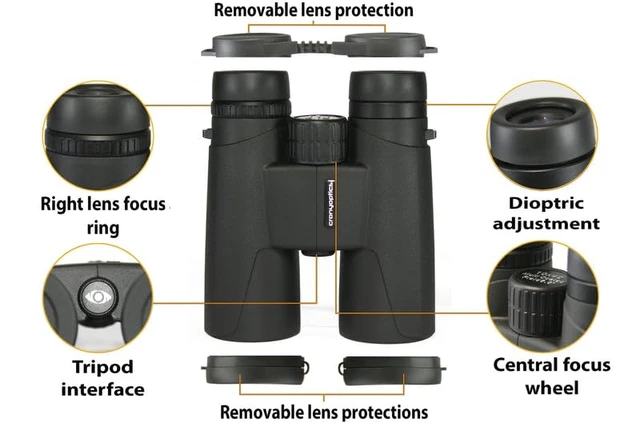 Alt view image 7 of 7 - 10x42 Binoculars for Adults, High Powered Binoculars for Bird Watching, Hunting, Hiking, Travel, Wildlife Viewing & Stargazing