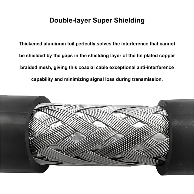 Alt view image 4 of 6 - 50ft RG8U Coax Cable PL259-Male to PL259-Male Low loss 50 Ohm impedance. Reliable choice for FM transmitter, CB, HAM, VHF radio, and VSWR meter