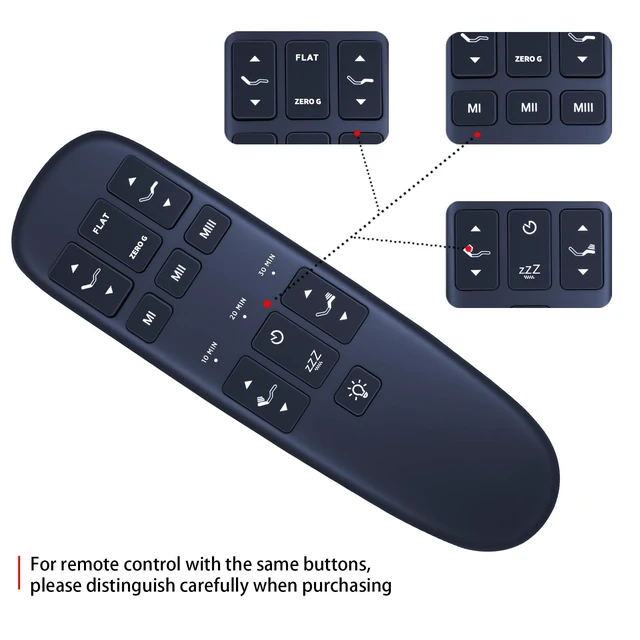 Alt view image 6 of 7 - RF373E Remote Control for Blissful Nights e4 e6 Adjustable Bed Frame JLDK.28.10.14