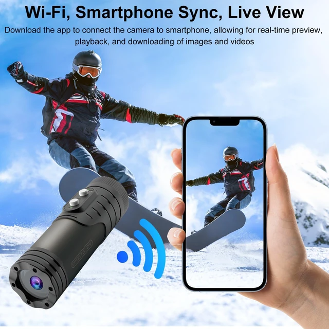 Alt view image 4 of 7 - Helmet Camera for Motorcycle Bike, Bluetooth App Control Helmet Cam Waterproof Action Camera DV DVR Riding Recorder Cycling Helmet Cam for Bicycle, Motorbike