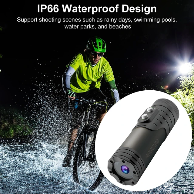 Alt view image 5 of 7 - Helmet Camera for Motorcycle Bike, Bluetooth App Control Helmet Cam Waterproof Action Camera DV DVR Riding Recorder Cycling Helmet Cam for Bicycle, Motorbike