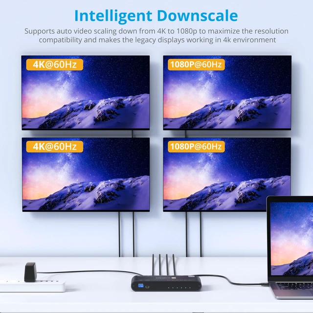 Alt view image 3 of 7 - Prophecy 1x4 HDMI Splitter 4K60Hz HDR (PRO-HDRsplit4P) 4K60 4:4:4, 18Gbps, auto scaling, HDCP 2.2, EDID, 3D, firmware upgrade, TAA; 1 input, 4 outputs