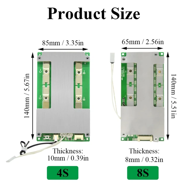 Alt view image 2 of 7 - 8S Inverter BMS 100A 24V Battery Protection Board with Balance Equalizer for LiFePO4 Lithium Battery Pack, 8S 100A 24V