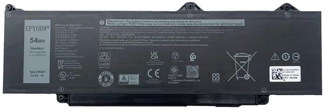 Main image of DR02P Laptop Battery 54Wh 803W6 0803W6 2X1V9 02X1V9 Compatible with Dell Latitude 5440 5450 5540 5550 / Precision 3480 3490 3580 3590 Series