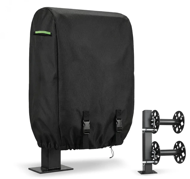 Main image of Welding Lead Reel Cover, 600D Waterproof Double Reel Cover Layer with Grips and Windproof Double Buckles, Fits Various Dual Cable Reels24×14×30in