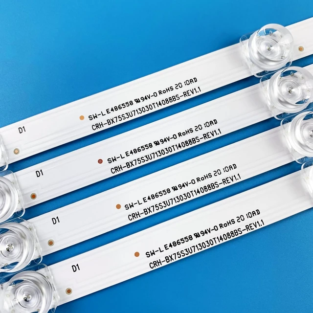 Alt view image 3 of 6 - 14 Pieces LED Backlight Strips for 75 TV 75R6E1 75R7E2 75R7070E2 H75B7510 CRH-BX75S3U713030T14088BS-REV1.1