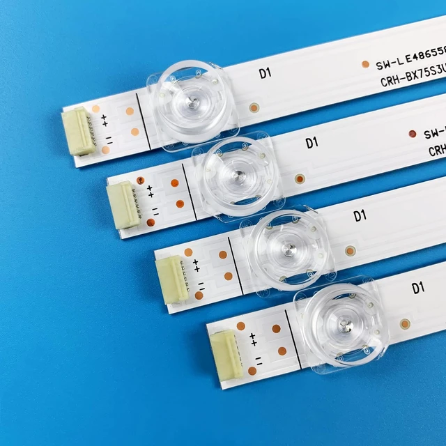 Alt view image 4 of 6 - 14 Pieces LED Backlight Strips for 75 TV 75R6E1 75R7E2 75R7070E2 H75B7510 CRH-BX75S3U713030T14088BS-REV1.1