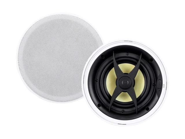 Alt view image 4 of 6 - 2 Way in-Ceiling Speakers - 6.5 Inch (Pair) with Aramid Fiber and Titanium Silk Drivers - Caliber Slim Series