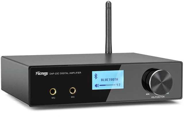 Main image of DAP-23C 2.1CH 200W Karaoke Wireless Bluetooth Amplifier Receiver w/Subwoofer Output, HDMI ARC/Optical/MIC In, RMS 60Wx2 Home Theater Audio Stereo Digital Amp Treble/Bass/Echo/USB/RCA