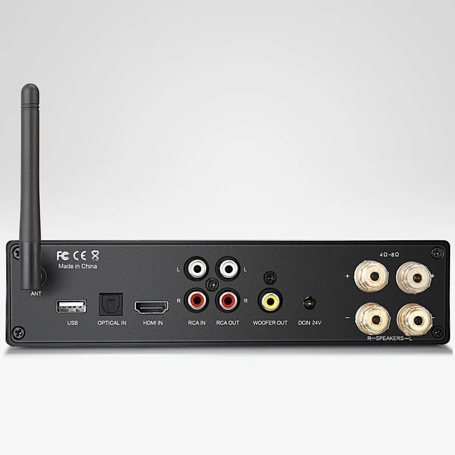 Alt view image 3 of 7 - DAP-23C 2.1CH 200W Karaoke Wireless Bluetooth Amplifier Receiver w/Subwoofer Output, HDMI ARC/Optical/MIC In, RMS 60Wx2 Home Theater Audio Stereo Digital Amp Treble/Bass/Echo/USB/RCA