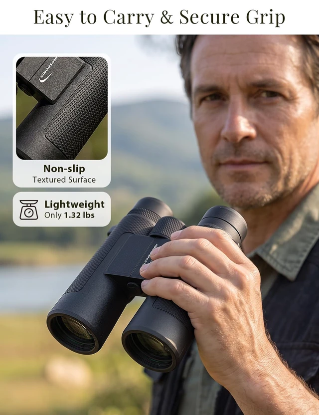 Alt view image 5 of 7 - 15x42 Bird Watching Binoculars for Adults High Powered with Phone Adapter BAK4 Prism FMC Optics,Low Light View for Cruise Ship,Eyeglass Friendly Twist Up Eyecups,Light Weight for Travel Hiking