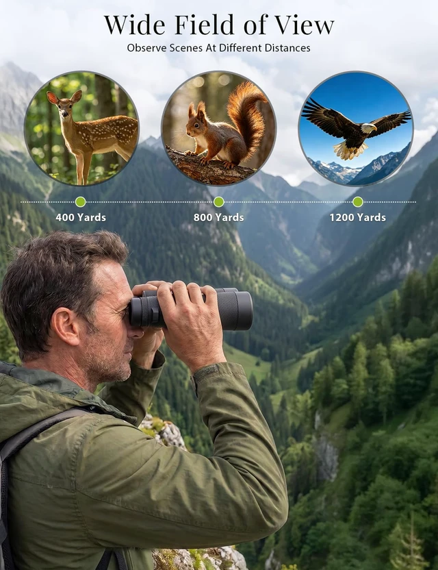 Alt view image 6 of 7 - 15x42 Bird Watching Binoculars for Adults High Powered with Phone Adapter BAK4 Prism FMC Optics,Low Light View for Cruise Ship,Eyeglass Friendly Twist Up Eyecups,Light Weight for Travel Hiking