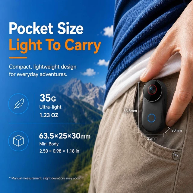 Alt view image 2 of 7 - 4K Ultra HD Action Camera, 6-Axis Electronic Image Stabilization, 154° Wide Angle Lens, Waterproof Sports Camera with WiFi, 5H Battery Life with Charging Case (Black, 64GA)
