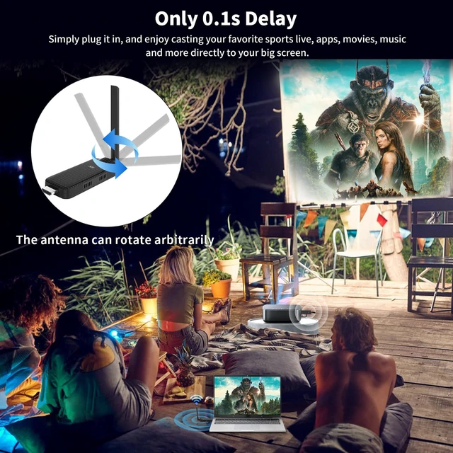 Alt view image 4 of 7 - Wireless HDMI 1 Receiver USB-C Extender Kit,Plug & Play 165FT/50M Portable 2.4G/5G Wirelessly Simultaneous Expansion for Multiple Screens from Laptop and Camera to TVs,Projectors