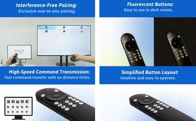 Alt view image 3 of 5 - Elite Digital Visual Acuity Eye Chart Remote Control Compatible with Old and New Versions (Remote Control Only)