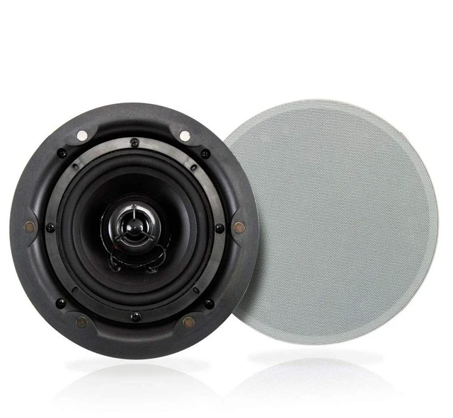 Main image of Ceiling and Wall Mount Speaker - Wireless Bluetooth 5.25 Dual 2-Way Audio Stereo Sound Subwoofer Kit with, 240 Watts, in-Wall & in-Ceiling Flush Mount for Home Surround System - PWRC55BT