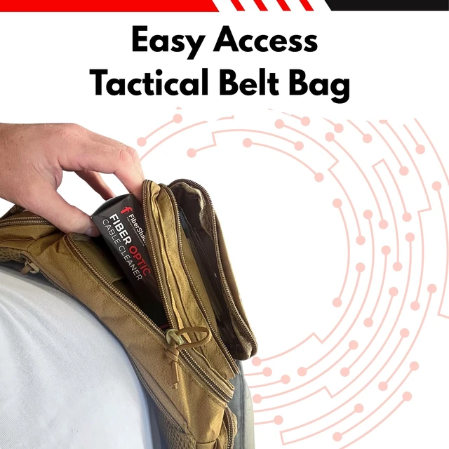 Alt view image 2 of 6 - Fiber Optic Cleaning Kit - SC & LC Fiber Cleaner Kit 7 in 1 SC & LC Fiber Optic Cleaner Kit - Easy Access Waist Belt Bag for Cleaning Fiber Optic Cables Quickly & Efficiently
