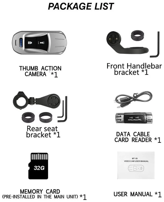 Alt view image 6 of 6 - Bike Camera Front & Rear with Gravity Anti-Shake 7H Loop Recording Waterproof Action Cam for Cycling Safety Evidence, 2000mAh Mini Pocket Video Recorder with One-Button Recording (Silver)