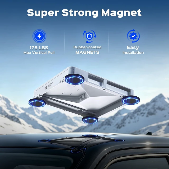Alt view image 2 of 7 - Starlink Mini Magnetic Roof Car Mount, Quick-Release, ASA Armor Mount 175 lbs Strong Magnetic Hold, UV & Impact & Corrosion-Resistant for RV, Camper Van, Car, Trucks, Boat