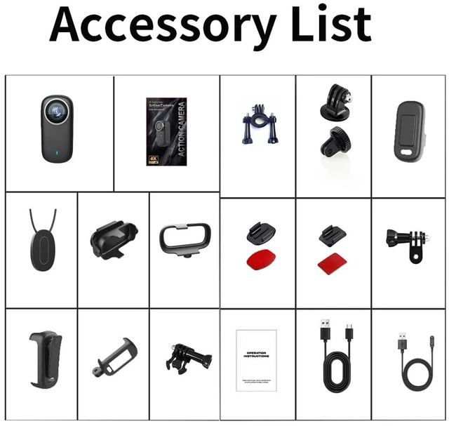 Alt view image 6 of 7 - 4K Mini Action Camera, with 1.5" Screen Included 64GB, with 360°Rotatable Clip & Magnetic Clip, 180 Minutes for Recording, IP65, Traveling, Pet Walking and Outdoors Activities JS-10B-A