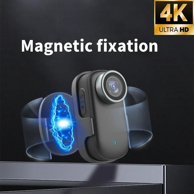 Alt view image 5 of 7 - 4K Mini Action Camera, with 1.5" Screen Included 64GB, with 360°Rotatable Clip & Magnetic Clip, 180 Minutes for Recording, IP65, Traveling, Pet Walking and Outdoors Activities JS-10B-A