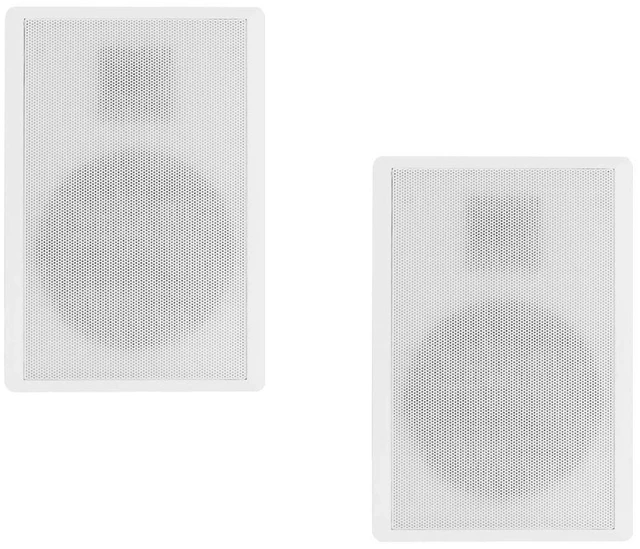 Main image of SLM1W Mountable On Wall Slim Speakers Home Theater Wired Pair Pack, White